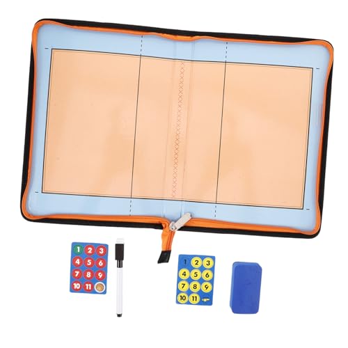 GALPADA Volleyball Coaching Board mit Magnettafel Abwischbar Inklusive Marker und Radiergummi Leichte Pu lederhülle Tragbares Taktikboard für Trainer und Spielanalyse von GALPADA