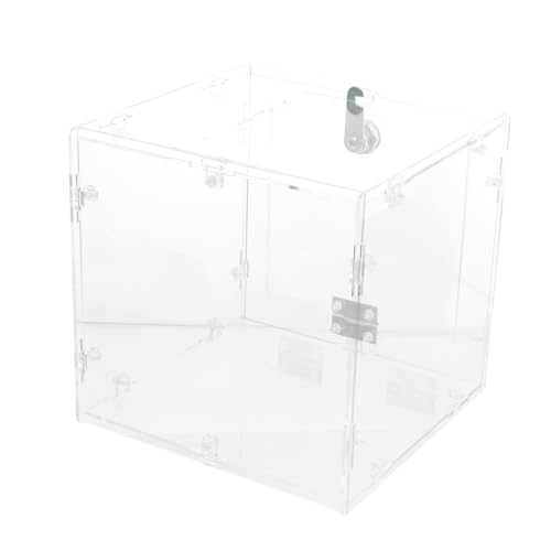 GALPADA Wahlurne Transparent Mit Schlüssel Für Tombola Klein Für Babys Blind Vorschlag Sammlung Fall Abstimmung Party Hochzeit Quadratisch Behälter Acryl von GALPADA