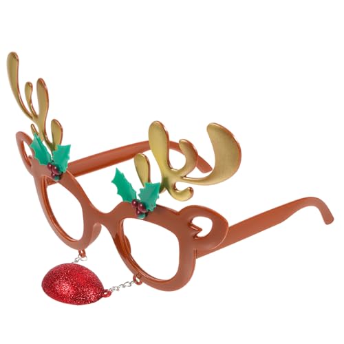 GALPADA Weihnachtliche Partybrille mit Lustigem Geweih Design Robustes Kunststoffgestell Unisex Weihnachtsbrillen Deko für Erwachsene und Festival und Fotorequisiten GALPADA Weihnachtliche Partybrille mit Lustigem Geweih Design Robustes Kunststoffgestell Unisex Weihnachtsbrillen Deko für Erwachsene und Festival und Fotorequisiten von GALPADA