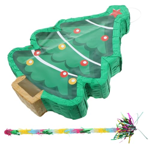 GALPADA Weihnachtliche Pinata Deko Teilig mit Weihnachtsbaumform und Schlagstab Partyspiel Zubehör für Familienfeier Firmenfest und Festliche Veranstaltungen GALPADA Weihnachtliche Pinata Deko Teilig mit Weihnachtsbaumform und Schlagstab Partyspiel Zubehör für Familienfeier Firmenfest und Festliche Veranstaltungen von GALPADA