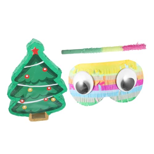 GALPADA Weihnachtliche Pinata Deko Weihnachtsbaum Form Candy Gefüllt Partyspiel Geburtstag Familienfest Feiertagsdeko mit Klopfstab und Augenmaske für Fröhliche GALPADA Weihnachtliche Pinata Deko Weihnachtsbaum Form Candy Gefüllt Partyspiel Geburtstag Familienfest Feiertagsdeko mit Klopfstab und Augenmaske für Fröhliche von GALPADA