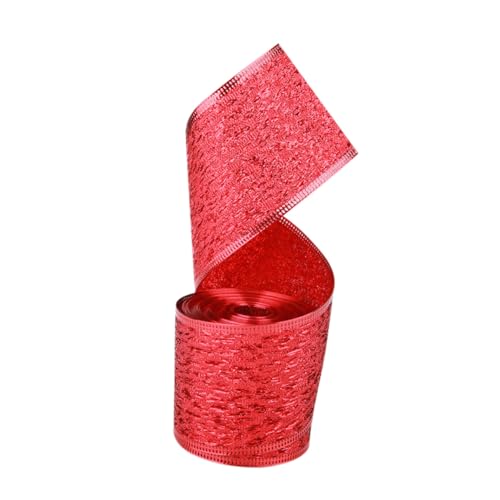 GALPADA Weihnachtliches Dekoband mit Breit Bedrucktes Geschenkband für Geschenkverpackung und Weihnachtsbaumdeko Vielseitiges Schleifenband für Festliche DIY Dekoration von GALPADA