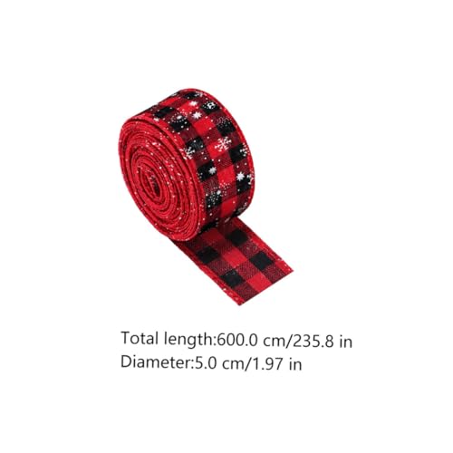 GALPADA Weihnachtsband Rot Schwarz Kariert Breit Hochwertiges Dekoband mit Schneeflockenmotiv für Geschenkverpackung Basteln DIY Schleifen und Festliche Weihnachtsdeko GALPADA Weihnachtsband Rot Schwarz Kariert Breit Hochwertiges Dekoband mit Schneeflockenmotiv für Geschenkverpackung Basteln DIY Schleifen und Festliche Weihnachtsdeko von GALPADA