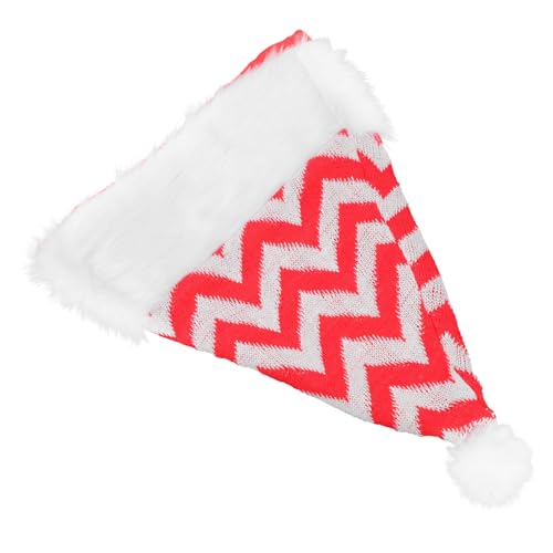 GALPADA Weihnachtshut Rot Gestreift Groß Weihnachtsmütze Warm Dekorativ Für Erwachsene Zubehör Leicht Tragbar Festlich von GALPADA