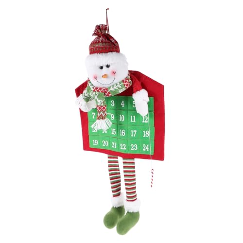 GALPADA Weihnachtskalender Schneemann zum Aufhängen Feine Strickstoff-dekoration Adventskalender Türdeko Festliche Weihnachtsdeko für Wohnzimmer und Schlafzimmer Geschenk für Familie und von GALPADA