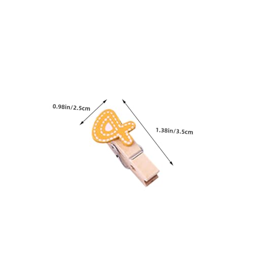 GALPADA Wiederverwendbare Holz Foto Klammern Multifunktionale Zahlen Clips für Party Dekoration und Fotohalterung Stabile Holzklammern für Büro Schule und Zuhause von GALPADA