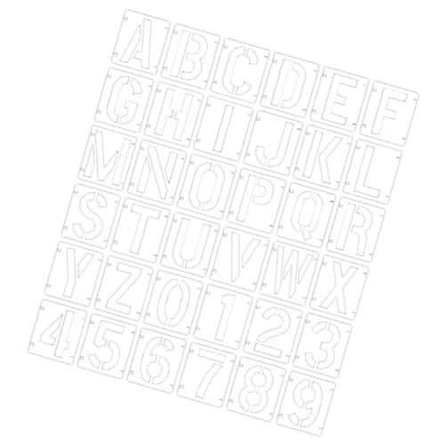 GALPADA Wiederverwendbare Kunststoff Buchstaben Schablonen und Zahlen Schablonen für Zeichenvorlagen Malvorlagen DIY Wandkunst Basteln von GALPADA
