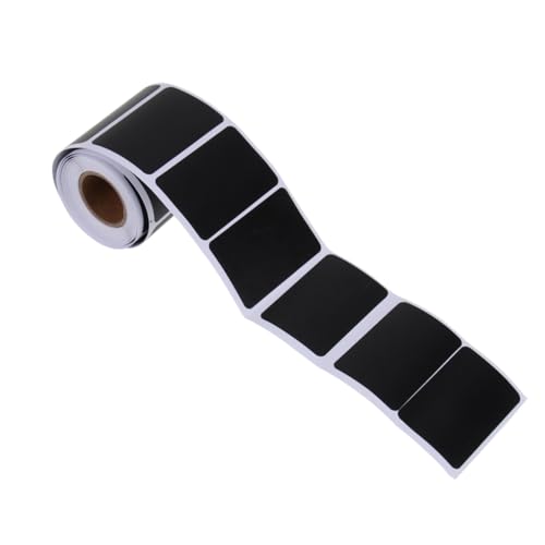 GALPADA Wiederverwendbare Schwarze Tafelaufkleber Wasserfeste PVC Etiketten zum Beschriften mit Kreidestift Abwischbare Vorratsdosen und Küchenbeschriftungen Vielseitig für Haushalt Party von GALPADA