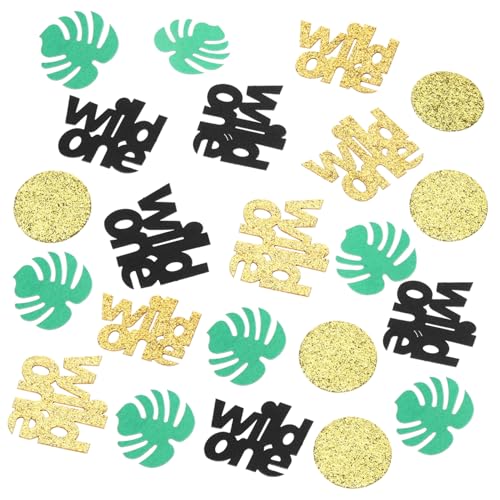 GALPADA Wild One Konfetti Tropische Geburtstagsdeko Tischstreuung Monstera Gold Schwarz Party Zubehör für Geburtstag Strand Thema Feier GALPADA Wild One Konfetti Tropische Geburtstagsdeko Tischstreuung Monstera Gold Schwarz Party Zubehör für Geburtstag Strand Thema Feier von GALPADA