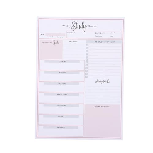 GALPADA Wochenplaner Notizblock Abreißbares Leichtes Studienplan notizbuch Tragbarer Wochenkalender für Schüler Büro und Reisen Glattes Handliches Format GALPADA Wochenplaner Notizblock Abreißbares Leichtes Studienplan notizbuch Tragbarer Wochenkalender für Schüler Büro und Reisen Glattes Handliches Format von GALPADA