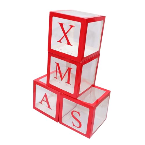 GALPADA Xmas Ballon Box Transparent aus Karton und PVC für Weihnachtsdeko Party Aufbewahrung Indoor und Outdoor Geeignet mit Design und Xmas Buchstaben für Festliche Stimmung GALPADA Xmas Ballon Box Transparent aus Karton und PVC für Weihnachtsdeko Party Aufbewahrung Indoor und Outdoor Geeignet mit Design und Xmas Buchstaben für Festliche Stimmung von GALPADA