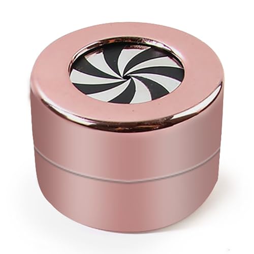 GALSOR Ringbox mit einem Schlitz Rotierende Ringbox aus Aluminiumlegierung, Schmuckschatulle, Aufbewahrungsbox, Antragsschmuck-Geschenkbox (Color : Pink, Size : 6x4cm) von GALSOR