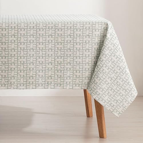 GAMUSI Elbrus Tischdecke, Baumwolle, hochwertig, rechteckig, 140 x 240 cm, Stoff, Grün von GAMUSI