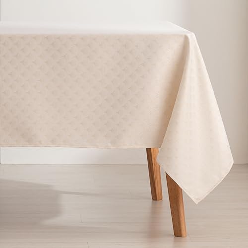GAMUSI Fleckabweisende Tischdecke, rechteckiger Tisch, Lurex, Goldener Faden, Jacquard, wasserdicht, 140 x 300 cm, Stoffgefühl, Farbe Ecru/Gold veredelt GAMUSI Fleckabweisende Tischdecke, rechteckiger Tisch, Lurex, Goldener Faden, Jacquard, wasserdicht, 140 x 300 cm, Stoffgefühl, Farbe Ecru/Gold veredelt von GAMUSI