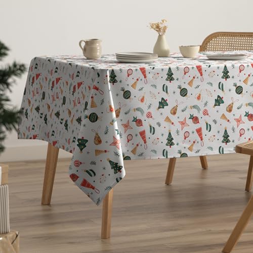 GAMUSI Tischdecke, Weihnachten, schmutzabweisend, Baumwolle, Esstisch, Weihnachtsdekoration, rechteckig, 160 x 240 cm GAMUSI Tischdecke, Weihnachten, schmutzabweisend, Baumwolle, Esstisch, Weihnachtsdekoration, rechteckig, 160 x 240 cm von GAMUSI