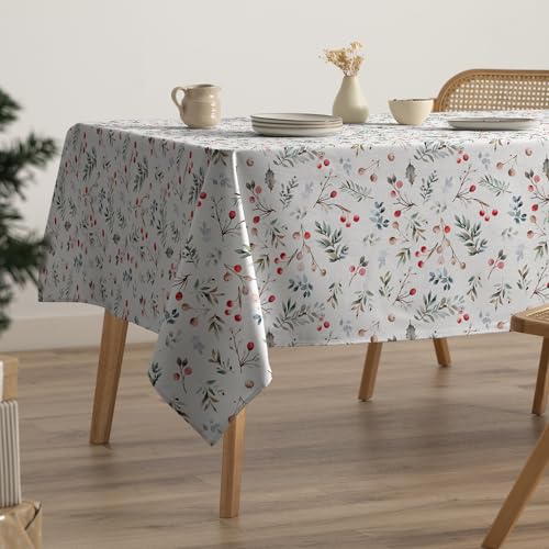 GAMUSI Tischdecke, Weihnachten, schmutzabweisend, Baumwolle, Esstisch, Weihnachtsdekoration, rechteckig, Stoff, 160 x 300 cm GAMUSI Tischdecke, Weihnachten, schmutzabweisend, Baumwolle, Esstisch, Weihnachtsdekoration, rechteckig, Stoff, 160 x 300 cm von GAMUSI