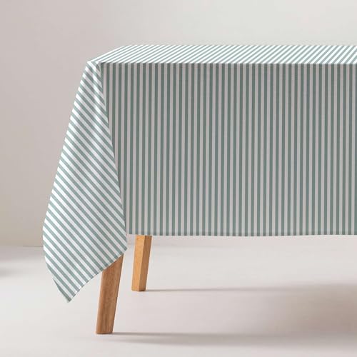 GAMUSI Tischdecke, schmutzabweisend, rechteckig, Baumwollstoff, wasserdicht, Streifen, Marineblau, 160 x 240 cm GAMUSI Tischdecke, schmutzabweisend, rechteckig, Baumwollstoff, wasserdicht, Streifen, Marineblau, 160 x 240 cm von GAMUSI