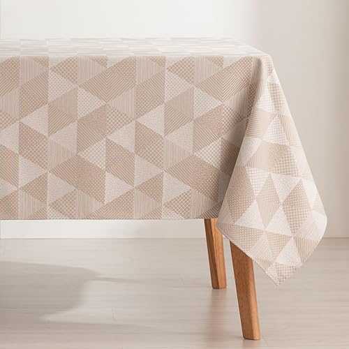 GAMUSI Tischdecke, schmutzabweisend, rechteckig, Jacquard, wasserdicht, 140 x 200 cm, Stoffgefühl, Beige GAMUSI Tischdecke, schmutzabweisend, rechteckig, Jacquard, wasserdicht, 140 x 200 cm, Stoffgefühl, Beige von GAMUSI