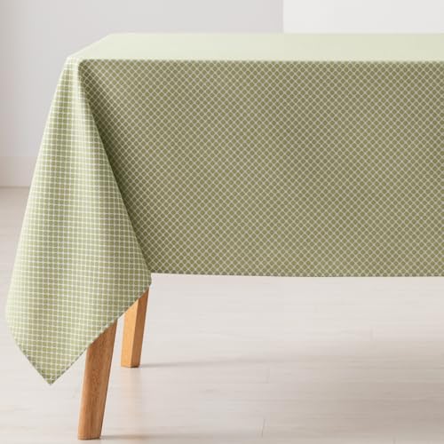 GAMUSI Tischdecke, schmutzabweisend, rechteckig, kleine Rauten, einfarbig, Jacquard, wasserdicht, 140 x 100 cm, Stoffgefühl, Grün GAMUSI Tischdecke, schmutzabweisend, rechteckig, kleine Rauten, einfarbig, Jacquard, wasserdicht, 140 x 100 cm, Stoffgefühl, Grün von GAMUSI