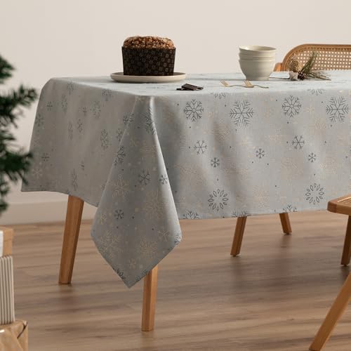 GAMUSI Tischdecke für Weihnachten, Jacquard, Goldgarn, Esstisch, rechteckig, Weihnachtsdekoration, 140 x 350 cm, Blau/Gold GAMUSI Tischdecke für Weihnachten, Jacquard, Goldgarn, Esstisch, rechteckig, Weihnachtsdekoration, 140 x 350 cm, Blau/Gold von GAMUSI
