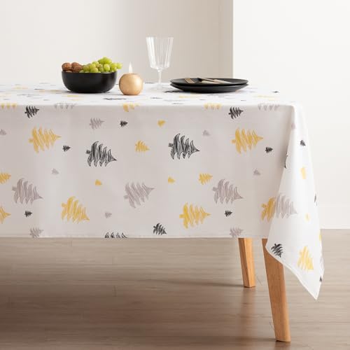GAMUSI Tischdecke für Weihnachten, schmutzabweisend, 100 % Baumwolle, Weihnachtsbäume, Esstisch, rechteckig, 140 x 100 cm GAMUSI Tischdecke für Weihnachten, schmutzabweisend, 100 % Baumwolle, Weihnachtsbäume, Esstisch, rechteckig, 140 x 100 cm von GAMUSI