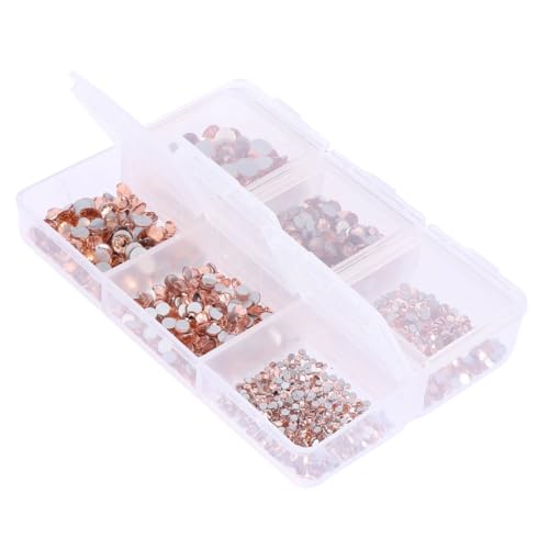 GANAZONO 1 Schachtel Nail Art Strasssteine Glassteine Flachboden in Hellgold Nageldesign Damen Maniküre Zubehör Vielseitig Dekorierbar GANAZONO 1 Schachtel Nail Art Strasssteine Glassteine Flachboden in Hellgold Nageldesign Damen Maniküre Zubehör Vielseitig Dekorierbar von GANAZONO