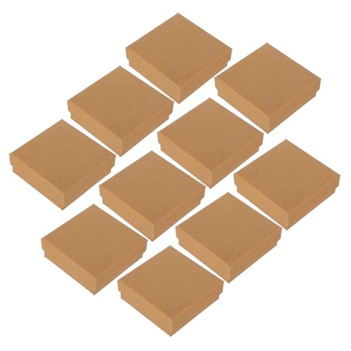 GANAZONO 10 Stück Schmuckverpackung Rechteckige Pappschachtel mit Weichem Schwamm für Ohrringe Ringe Halsketten Aufbewahrung und Geschenkbox Kompakt Tragbar Elegant von GANAZONO