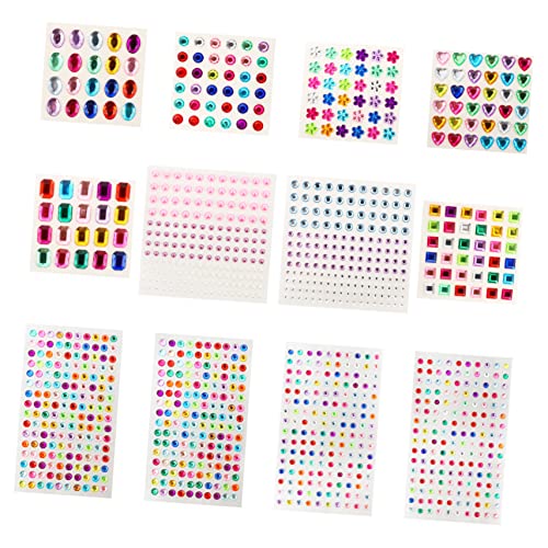 GANAZONO 12 Blatt Selbstklebende Nail Art Dekoration mit Strasssteinen für DIY Nageldesign Geeignet für Festivals und Besondere Anlässe GANAZONO 12 Blatt Selbstklebende Nail Art Dekoration mit Strasssteinen für DIY Nageldesign Geeignet für Festivals und Besondere Anlässe von GANAZONO