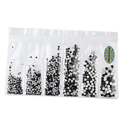 GANAZONO 1364Stücke Nail Art Strasssteine Schwarz Glitzer Maniküre Zubehör für Nageldesigns für DIY Nail Art Enthusiasten Professionelle und Private GANAZONO 1364Stücke Nail Art Strasssteine Schwarz Glitzer Maniküre Zubehör für Nageldesigns für DIY Nail Art Enthusiasten Professionelle und Private von GANAZONO