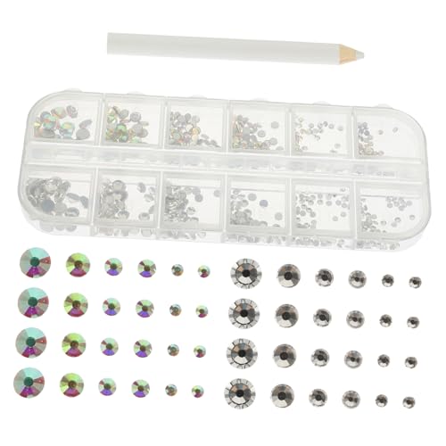 GANAZONO 1Satz Flachback Glasdiamanten für Nagelkunst Strasssteine mit Nagelkunststiften für DIY Nageldesign und Maniküre Selbstklebend und Vielseitig GANAZONO 1Satz Flachback Glasdiamanten für Nagelkunst Strasssteine mit Nagelkunststiften für DIY Nageldesign und Maniküre Selbstklebend und Vielseitig von GANAZONO