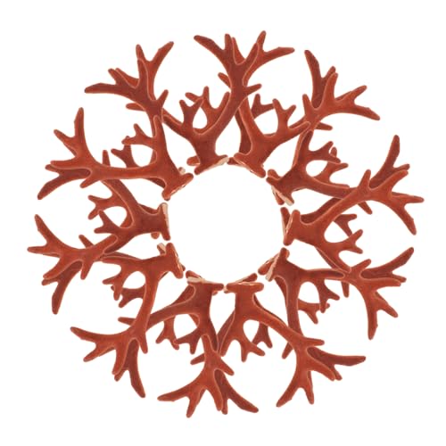 GANAZONO 20 Stück Teiliges DIY Hirschgeweih Bastelmaterial aus Flauschigem Material Kleine Braune Geweihe für Haarband Kopfschmuckherstellung Sichere Weihnachtsdekoration für Bastelfans und von GANAZONO