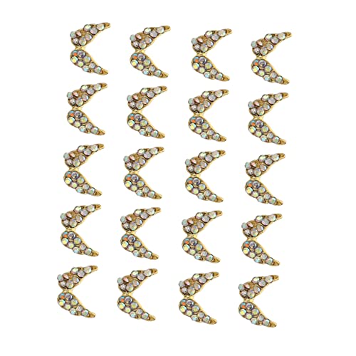 GANAZONO 20Stücke Glitzer Flügel Nagel Strass Maniküre DIY Nagelkunst Aufkleber für Kreative Nageldesigns für Feste und Besondere Anlässe GANAZONO 20Stücke Glitzer Flügel Nagel Strass Maniküre DIY Nagelkunst Aufkleber für Kreative Nageldesigns für Feste und Besondere Anlässe von GANAZONO