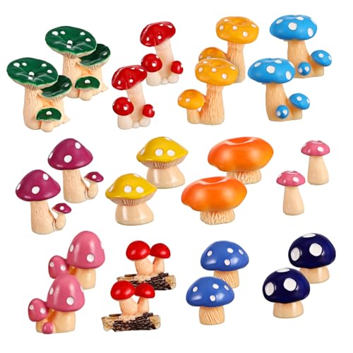 GANAZONO 24 Stück Pilzfiguren Harz für Diy Projekte und Märchengärten Miniaturornamente für Bastelarbeiten und Dekoration GANAZONO 24 Stück Pilzfiguren Harz für Diy Projekte und Märchengärten Miniaturornamente für Bastelarbeiten und Dekoration von GANAZONO