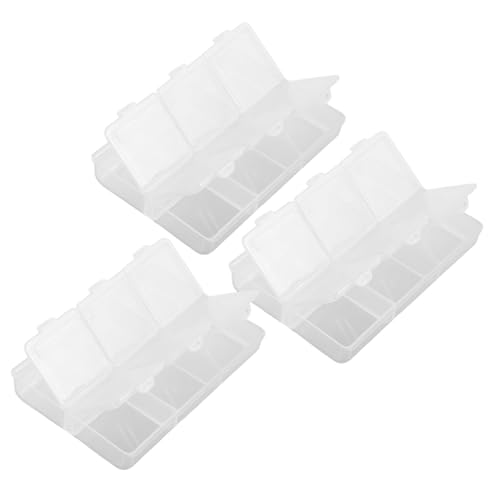 GANAZONO 3 Stück Nagelkunstschmuck Aufbewahrungsschachtel Maniküre-Etui leer Werkzeugspeicherfall Tragbarer Mini-Aufbewahrungskoffer Necessaire Nageletui Plastik Transparent GANAZONO 3 Stück Nagelkunstschmuck Aufbewahrungsschachtel Maniküre-Etui leer Werkzeugspeicherfall Tragbarer Mini-Aufbewahrungskoffer Necessaire Nageletui Plastik Transparent von GANAZONO