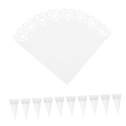 GANAZONO 50 Stück Weiße Herzförmige Hollow Papier Petal Beutel für Hochzeitsfeiern Papier Halter für Blütenblätter und Konfetti für Geburtstags und Jubiläumsdekorationen GANAZONO 50 Stück Weiße Herzförmige Hollow Papier Petal Beutel für Hochzeitsfeiern Papier Halter für Blütenblätter und Konfetti für Geburtstags und Jubiläumsdekorationen von GANAZONO