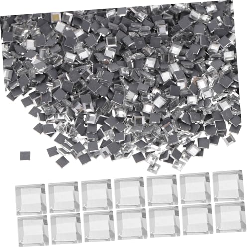 GANAZONO 5000 Stück Mini Quadratische Glas Mosaikfliesen Transparent DIY Nagelkunst Zubehör für Maniküre Nail Art Basteln und Heimdekoration von GANAZONO