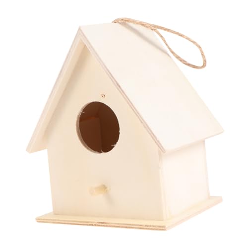 GANAZONO 6 Stück Holzvogelnest unvollendeter Vogelkäfig Haus Kinderspielzeug lehrreich DIY Malnest Unfertiger Vogelkäfig selber machen pädagogisches Bastelspielzeug für Bambus von GANAZONO