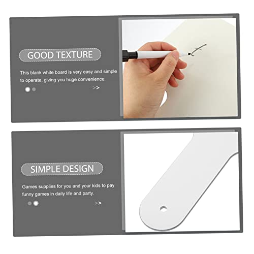 GANAZONO Handheld Whiteboard Teiliges Doppelseitig Trocken Abwischbar Antworttafel für Klassenzimmer Spiel und Unterricht Wiederverwendbare Schreibtafel für Erwachsene von GANAZONO