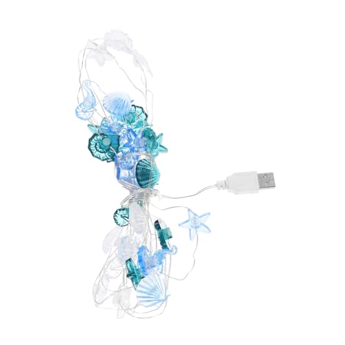 GANAZONO LED Lichterkette USB USB kabel Meeresmotiv mit Seestern Muschel Innenbeleuchtung Dekorativ und Sicher für Party Festival von GANAZONO