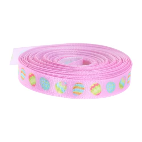 GANAZONO Ostern Geschenkband aus Polyester Bedrucktes Frühlingsband mit Eier- Blumen Karottenmotiven Robustes Bastelband für DIY Dekoration und Osterfeier von GANAZONO