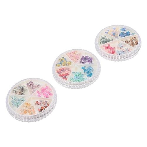 GANAZONO Schmetterlinge Nageldekorationen Boxen DIY Maniküre Schmuck Nagelstudien Für Nail Art Wunderschöne Patches Für Effektvolle Nagelgestaltungen von GANAZONO