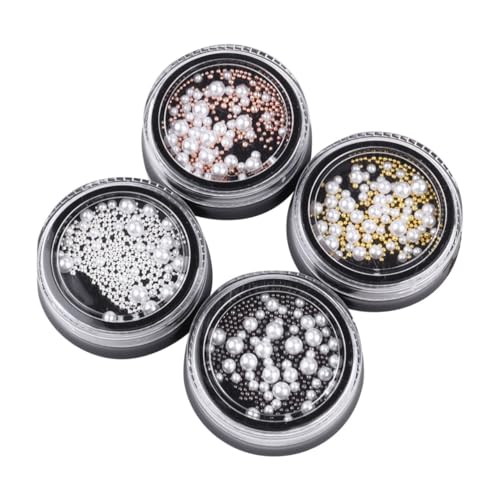 GANAZONO Teiliges Nail Art mit Weißen Imitationsperlen und Gold silbernen Stahlperlen DIY Manicure Zubehör für Nagelschmuck und Originelles Nageldesign bei Frauen und Mädchen GANAZONO Teiliges Nail Art mit Weißen Imitationsperlen und Gold silbernen Stahlperlen DIY Manicure Zubehör für Nagelschmuck und Originelles Nageldesign bei Frauen und Mädchen von GANAZONO