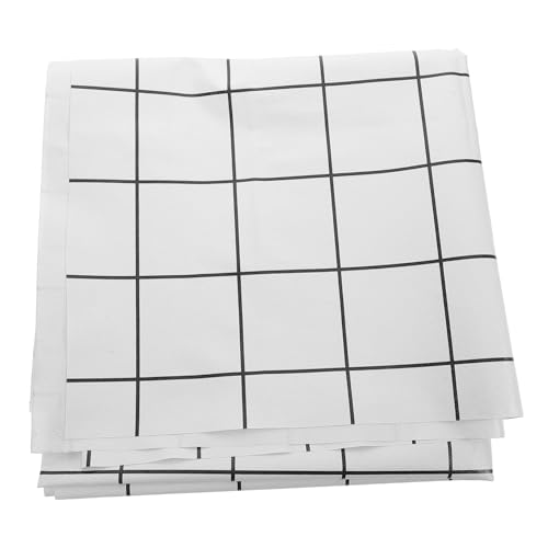 GANAZONO Vinyl Tischdecke PVC Abwaschbare Tischwäsche für ESS und Kaffeetische Weiß mit Großem Karomuster für Innen und Außenbereiche GANAZONO Vinyl Tischdecke PVC Abwaschbare Tischwäsche für ESS und Kaffeetische Weiß mit Großem Karomuster für Innen und Außenbereiche von GANAZONO