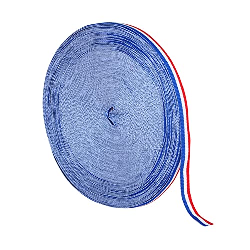 GANGYUAN 10M Tricolor dekoratives Nylonband Rot Weiß Blau für Kunst Handwerk und andere Nationale Feierlichkeiten (10M X 15MM) von GANGYUAN