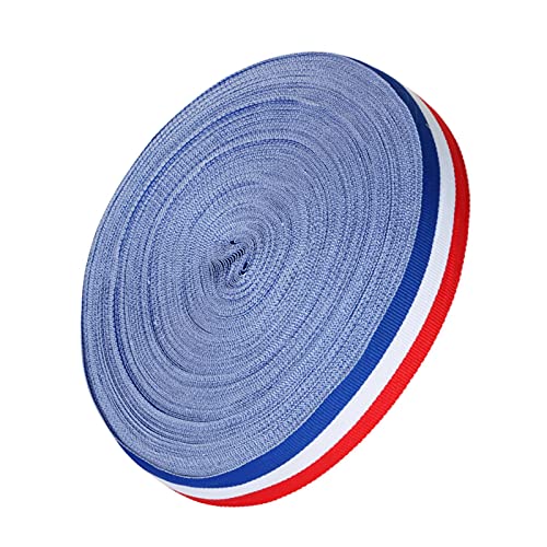 GANGYUAN Nylonband, dreifarbig, 10 m x 30 mm, Rot / Weiß / Blau, 10 m x 30 mm von GANGYUAN