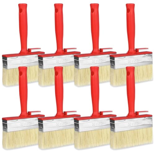 Flächenstreicher, 8 Stück Wandpinsel,120mmx30mm Lasurpinsel, Pinsel Wandfarbe, für LöSemittelhaltige Lacke Und Lasuren, Bemalen Von WäNden, Holz Flächenstreicher, 8 Stück Wandpinsel,120mmx30mm Lasurpinsel, Pinsel Wandfarbe, für LöSemittelhaltige Lacke Und Lasuren, Bemalen Von WäNden, Holz von GANILITY