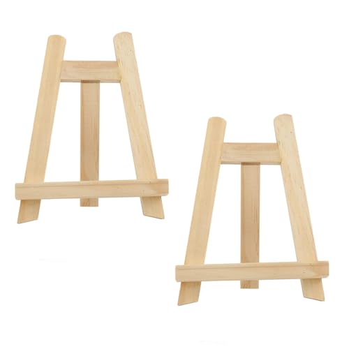 Klein Staffelei, Mini Staffeleien Holz 2 Stück, 15 x 20cm Deko-Ständer, Kunst-Staffelei, Mini Staffelei, Kleine Tischstaffelei, Staffelei Deko, Fotohalter Kartenhalter für Visitenkarten, Malhandwerk Klein Staffelei, Mini Staffeleien Holz 2 Stück, 15 x 20cm Deko-Ständer, Kunst-Staffelei, Mini Staffelei, Kleine Tischstaffelei, Staffelei Deko, Fotohalter Kartenhalter für Visitenkarten, Malhandwerk von GANILITY