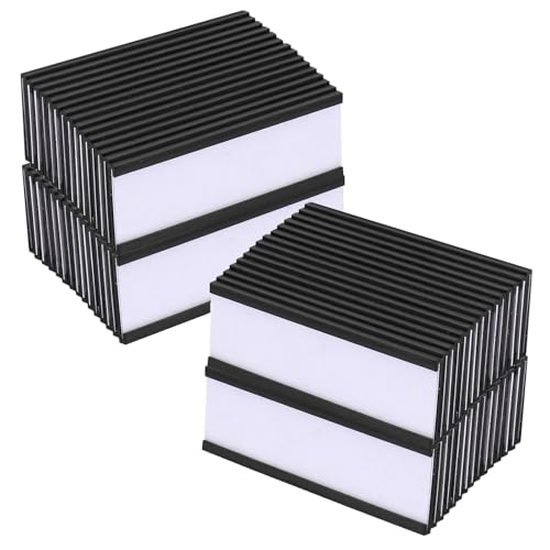 Magnetische Etikettenhalter, 60 Stück Beschreibbare Magnete Etiketten, Etikettenträger mit Papiereinsätze, 2,5 x 7,6 cm C Kanal Magnet Etiketten, Magnettafeln für Schule, Whiteboards, Kühlschränke Magnetische Etikettenhalter, 60 Stück Beschreibbare Magnete Etiketten, Etikettenträger mit Papiereinsätze, 2,5 x 7,6 cm C Kanal Magnet Etiketten, Magnettafeln für Schule, Whiteboards, Kühlschränke von GANILITY