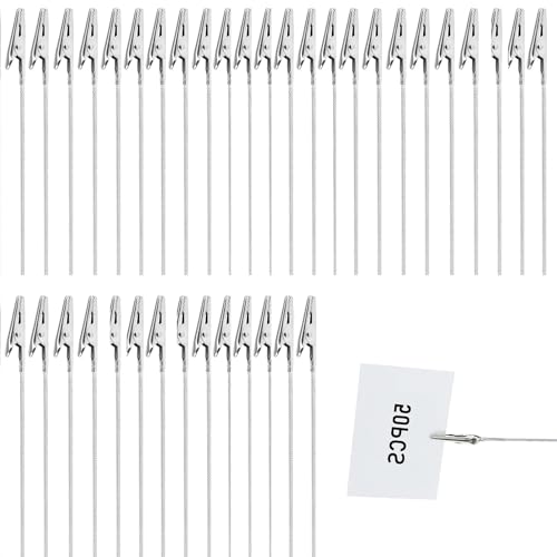 Metalldraht Krokodilklemmen, 50 Stück Krokodilklemme Foto, 10cm - Memo Clip Halter Ständer, Fotoklammern Metall, für Hinweis Büroklammer Hochzeit Geburtstag Party Tischdeko Metalldraht Krokodilklemmen, 50 Stück Krokodilklemme Foto, 10cm - Memo Clip Halter Ständer, Fotoklammern Metall, für Hinweis Büroklammer Hochzeit Geburtstag Party Tischdeko von GANILITY