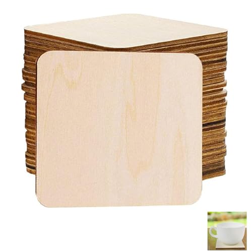 Quadrat Holzscheiben, für Dekoration, Untersetzer, Handwerke, Bemalen, DIY, Brandmalerei, Projektbuch Unterzeichnung, Unvollendete Leere Holz Quadrate, 30 Stück, 10x10 cm Quadrat Holzscheiben, für Dekoration, Untersetzer, Handwerke, Bemalen, DIY, Brandmalerei, Projektbuch Unterzeichnung, Unvollendete Leere Holz Quadrate, 30 Stück, 10x10 cm von GANILITY